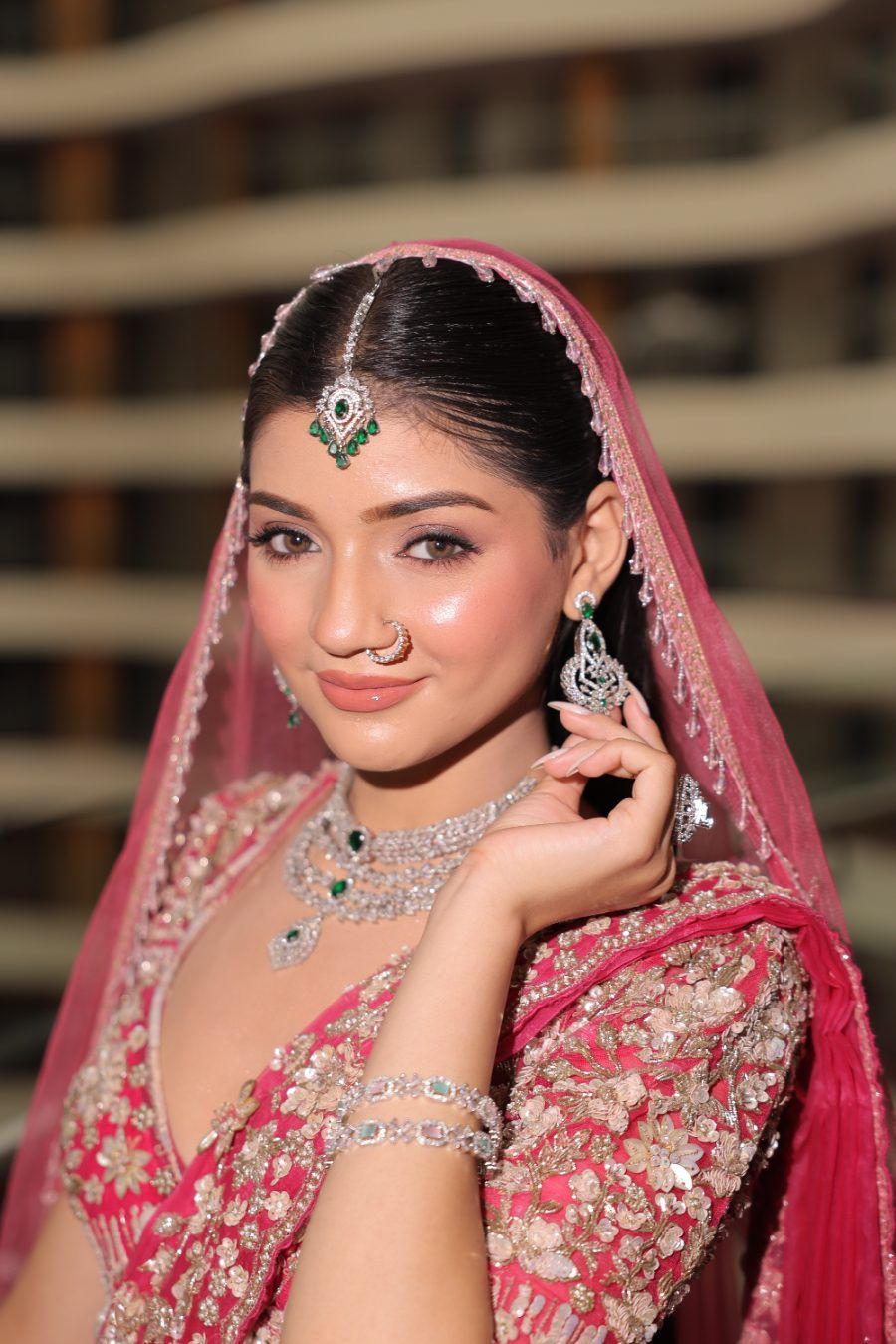 Editorial luxury bridal look created at Makeovers by Saanvi, Prayagraj